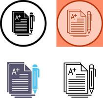 A Grade Icon Design vector