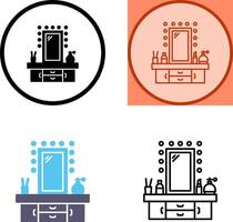 Dressing Table Icon Design vector