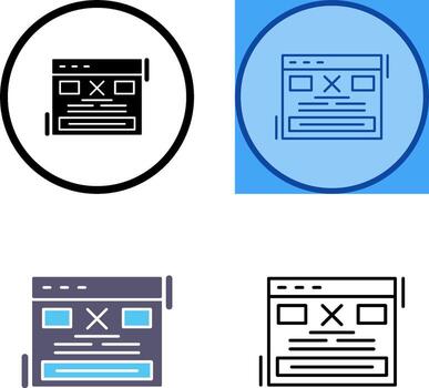 diseño de icono de error vector