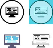 Coding Icon Design vector