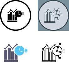 Bar Chart Icon Design vector