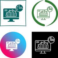 Monitoring Icon Design vector