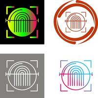 Fingerprint Scanner Icon Design vector