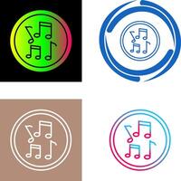 musical notas icono diseño vector