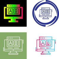 AB Testing Icon Design vector