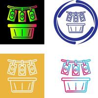 Money Loundering Icon Design vector