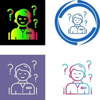 Confuse Icon Design vector