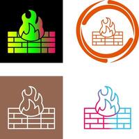Firewall Icon Design vector