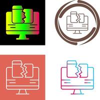 Data Loss Icon Design vector