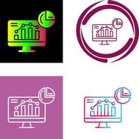 Monitoring Icon Design vector