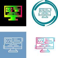 Coding Icon Design vector