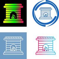 Fireplace Icon Design vector