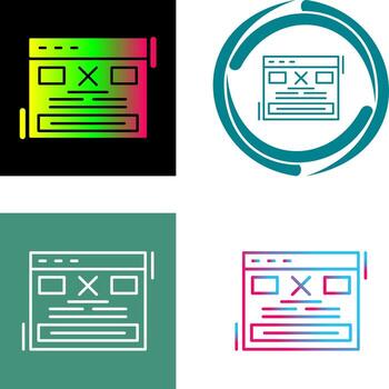 diseño de icono de error vector