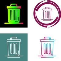 Trash Can Icon Design vector