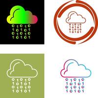 Cloud Coding Icon Design vector