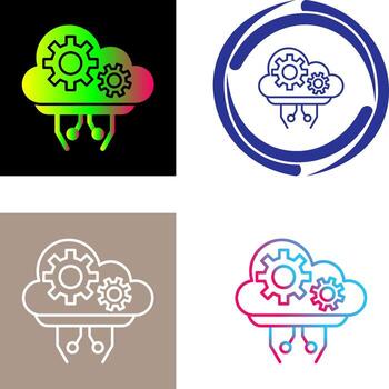 Cloud Computing Icon Design vector