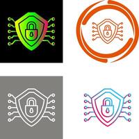 diseño de icono de seguridad cibernética vector