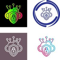 Cloud Security Icon Design vector