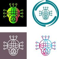 Global Malware Icon Design vector