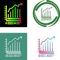 Bar Chart Icon Design vector