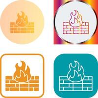 Firewall Icon Design vector