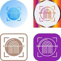 Fingerprint Scanner Icon Design vector