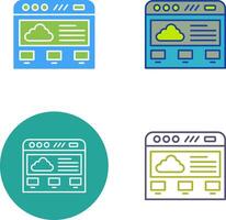 Cloud Computing Icon Design vector