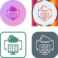 Cloud Coding Icon Design vector