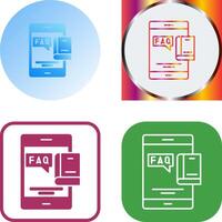 Faq Icon Design vector