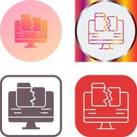 Data Loss Icon Design vector