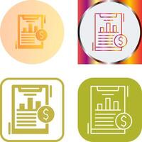 Financial Analytics Icon Design vector