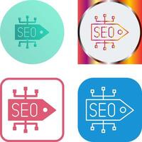 diseño de icono de etiqueta seo vector