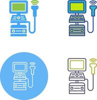 Ultrasound Machine Icon Design vector