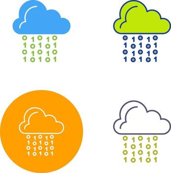 diseño de icono de codificación en la nube vector