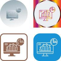 Monitoring Icon Design vector