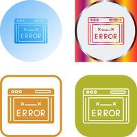 Error Code Icon Design vector