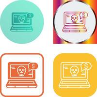 Online Fraud Icon Design vector