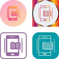 E Book Icon Design vector