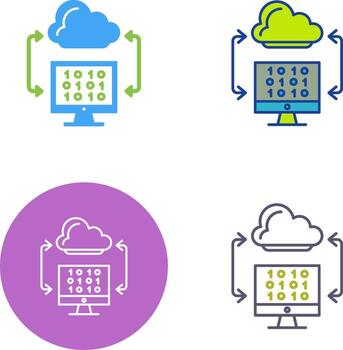 Cloud Coding Icon Design vector
