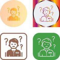 Confuse Icon Design vector