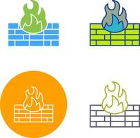Firewall Icon Design vector