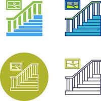 diseño de icono de escalera vector