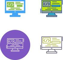 Coding Icon Design vector