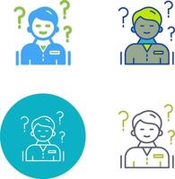 Confuse Icon Design vector