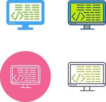 Coding Icon Design vector