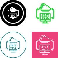 Cloud Coding Icon Design vector