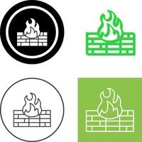 Firewall Icon Design vector