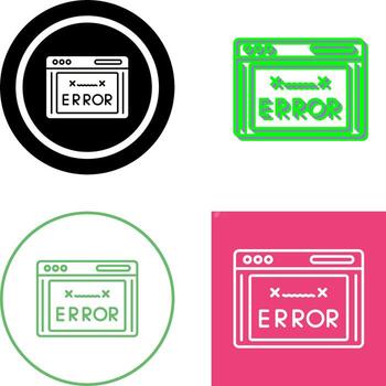 Error Code Icon Design vector