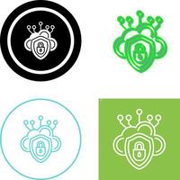 Cloud Security Icon Design vector