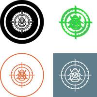 Bug Target Icon Design vector